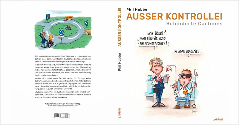 Titelbild und Klappentext des Buches "Außer Kontrolle" von Phil Hubbe